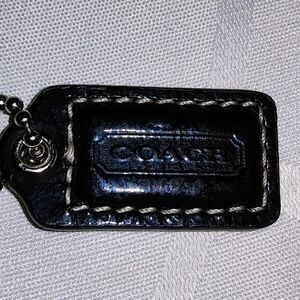 Brown Coach Leather Purse Tag